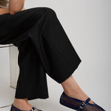 Blue mesh ballet flats