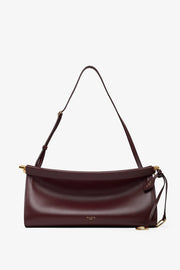 Le Click east west medium dark red bag