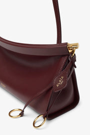 Le Click east west medium dark red bag