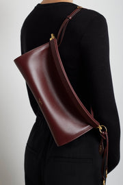 Le Click east west medium dark red bag