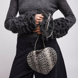 Le Coeur black and white crossbody bag