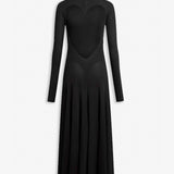 Heart black jersey dress