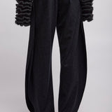 Wool flannel petal pants