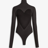 Heart black jersey body