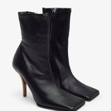 Black 90 leather ankle boots