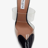 Coeur 90 black patent wedge mules