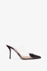 Coeur 90 aubergine patent mules pumps