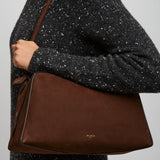 Le Bouledogue Medium brown nubuck bag