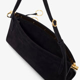 Le Click EW Small black suede bag