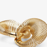 Spiral Hoops gold earrings