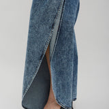 Blue petal denim pants