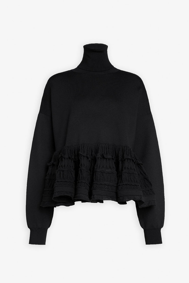 Alaia black peplum jumper