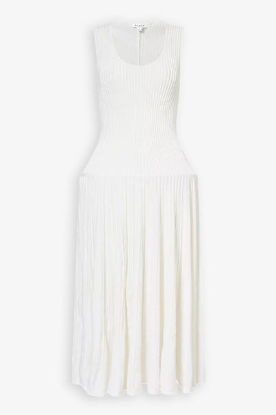 Alaïa | White knit crinoline dress