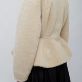 Ivory peplum jacket