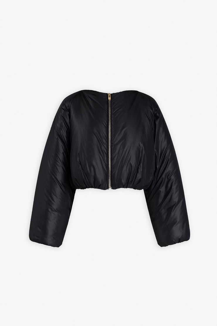 Alaia black bomber plie jacket