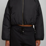 Alaia black bomber plie jacket