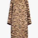 Brown and black long coat
