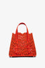 Mina 20 vienne vague orange suede tote bag
