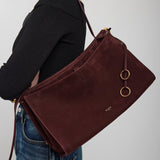 Le Click burgundy shoulder bag