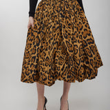 A-Line leopard skirt