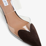 Coeur 60 brown suede wedge mules