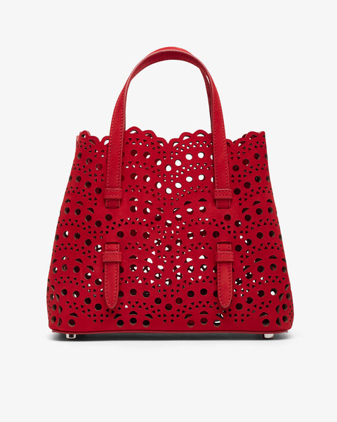 Alaïa | Mina 20 vienne red suede tote bag | Savannahs
