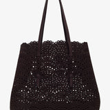 Mina 37 vienne brown suede tote bag