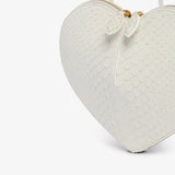 Le Coeur snow white leather crossbody bag