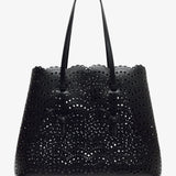 Mina 37 vienne black leather tote bag