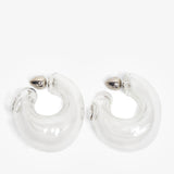 Bubble hoop glass earrings