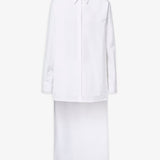 White cotton poplin shirt