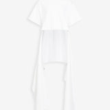 White cotton jersey T-shirt