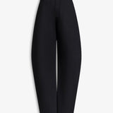 Black denim round jeans
