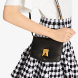 Le Papa small black leather bag