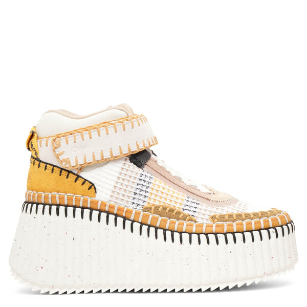 Chloé | Nama platform light brown mesh sneakers | Savannahs