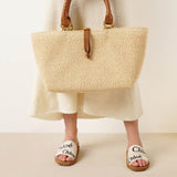 Marcie bouclé tote bag