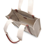 Woody medium white brown canvas bag
