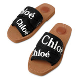 Woody black slide sandals