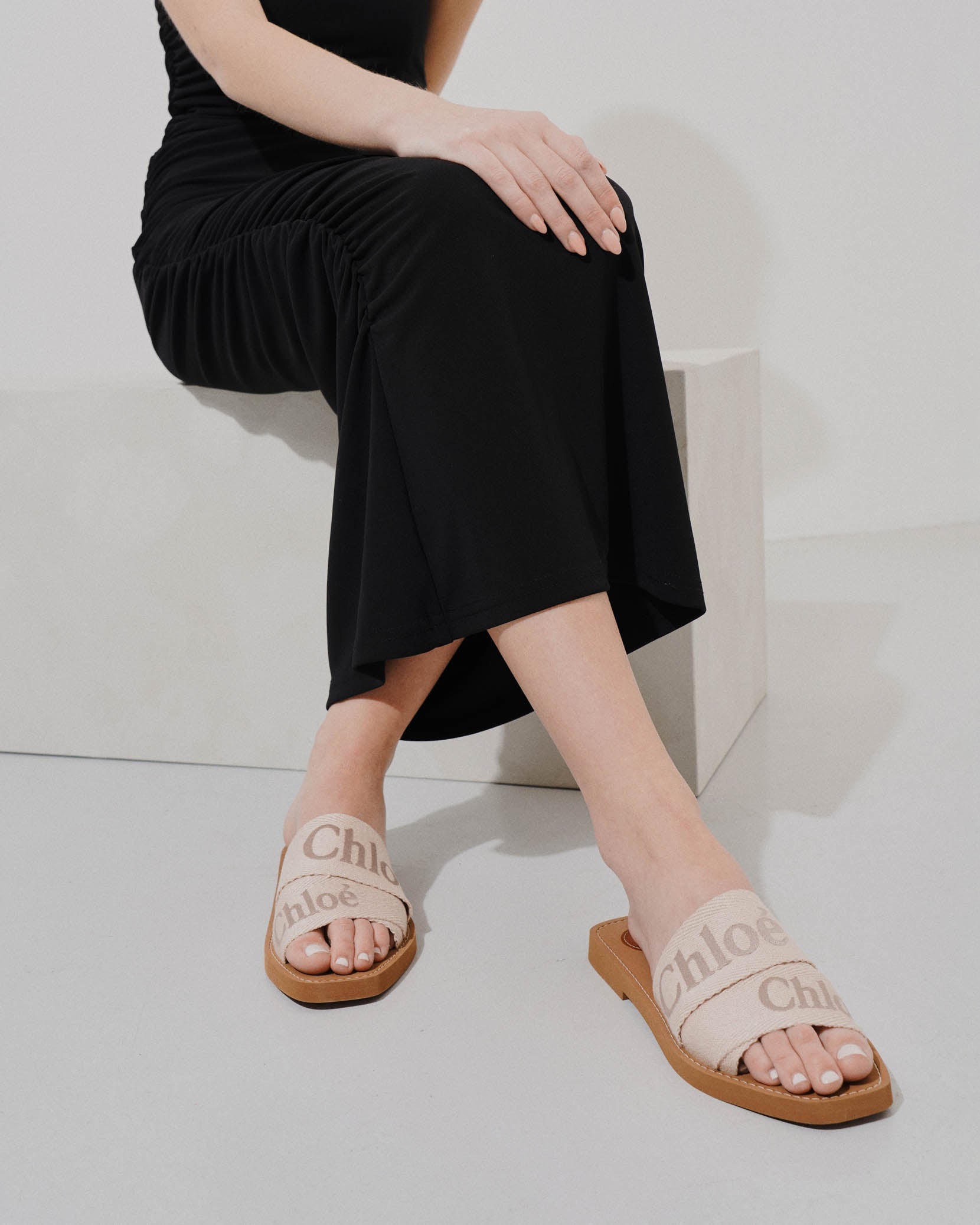 Chloé | Woody beige slide sandals | Savannahs
