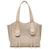 Mony medium beige canvas tote bag