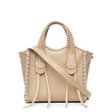 Mony small beige leather tote bag