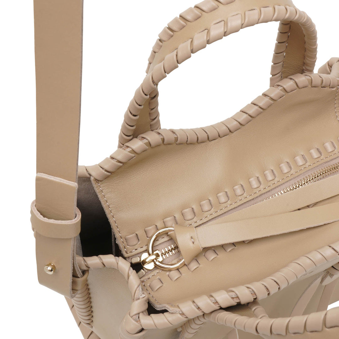 Chloé | Mony small beige leather tote bag | Savannahs