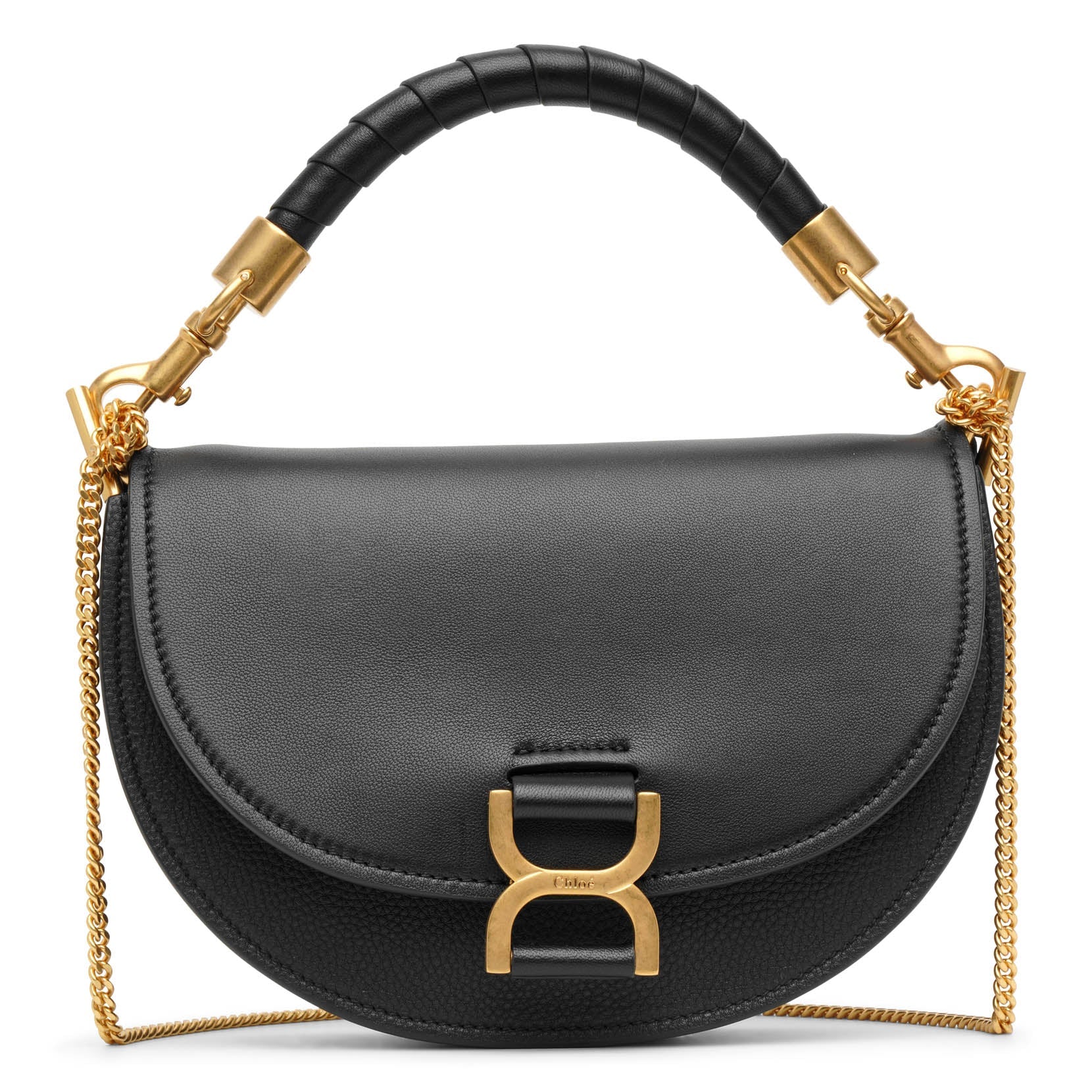 ◆Chloe 最新作◆Marcie レザー クロスボディ バッグ/Black◆ Chloé Marcie Bag In Grained Leather in Black | Chloé US