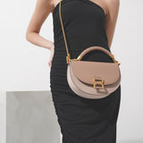 Marcie blush leather crossbody bag