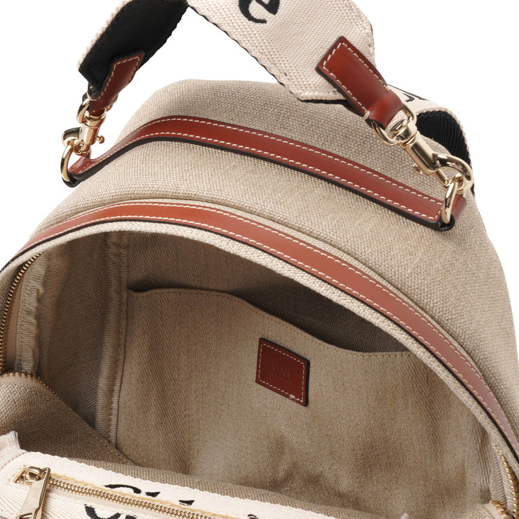 CHLOÉ, Woody Linen Canvas Backpack, Women