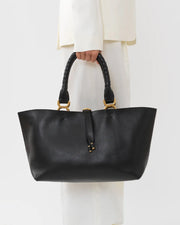 Marcie tote black leather tote bag