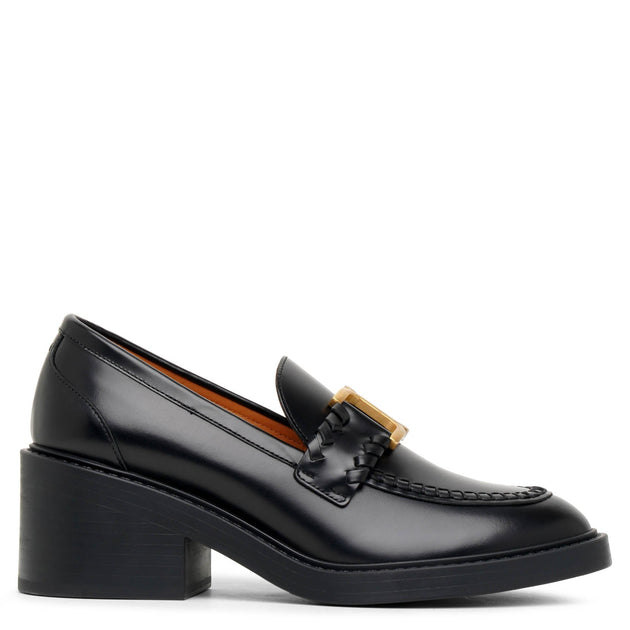 Chloé | Marcie black leather heeled loafers | Savannahs