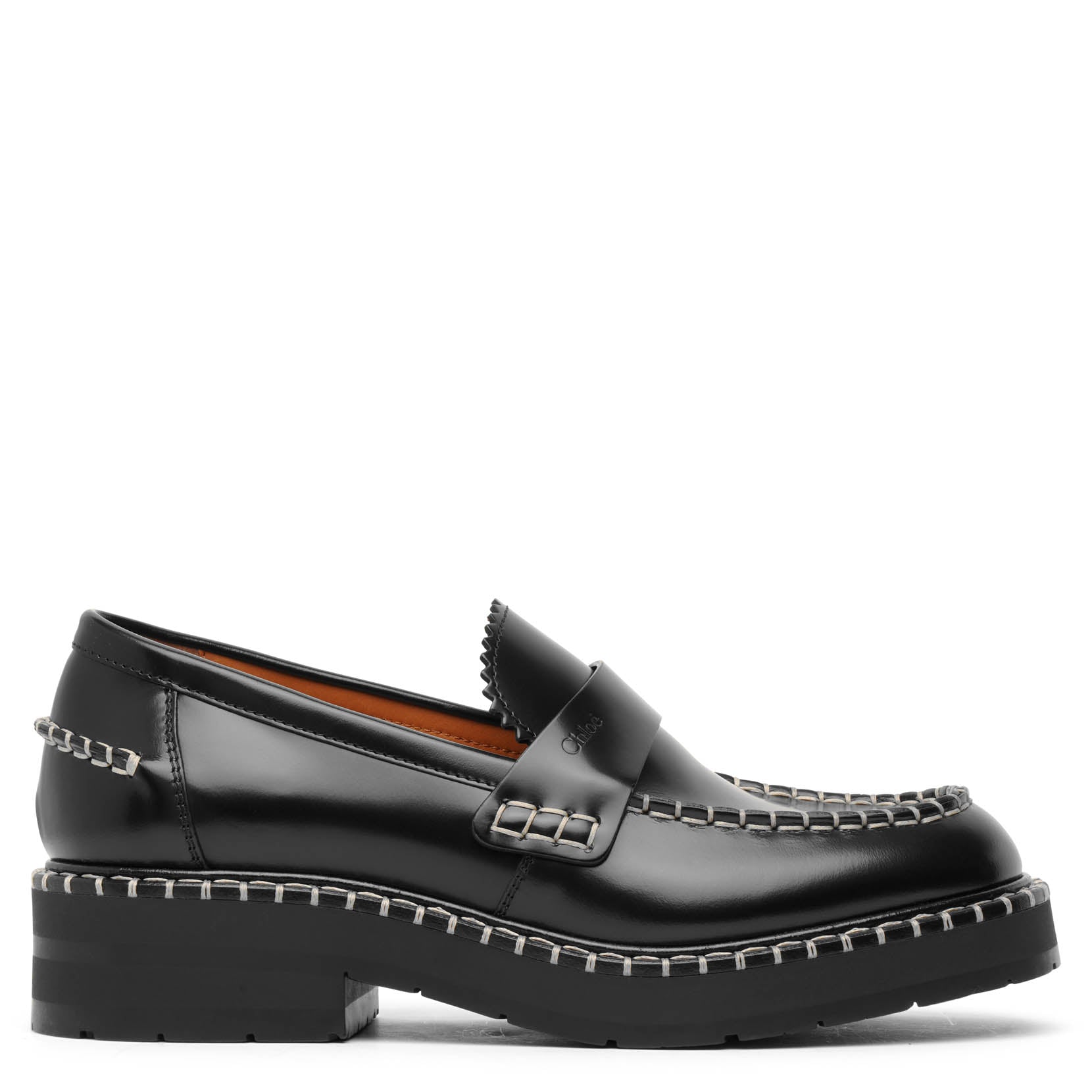 Noua black leather loafers