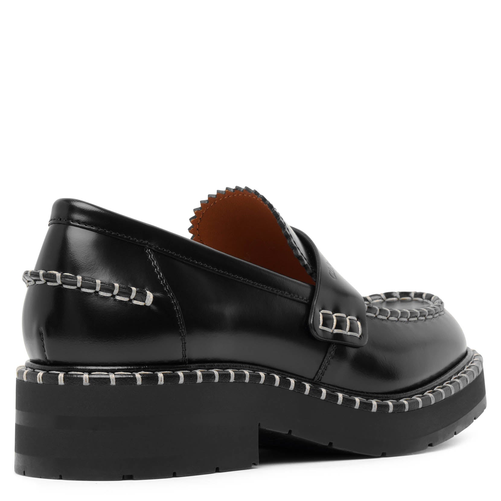 Shop Chloé Noua Black Leather Loafers