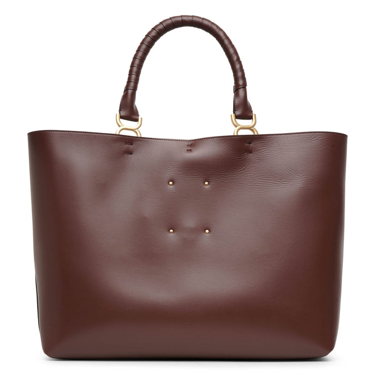 Marcie large brown tote bag
